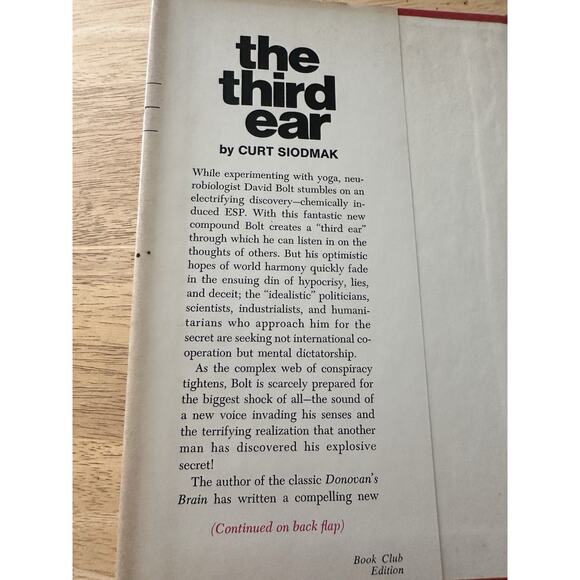 The Third Ear, Curt Siodmak BC/HC/DJ/First Edition 1971 Sci Fiction VTG - Picture 10 of 11